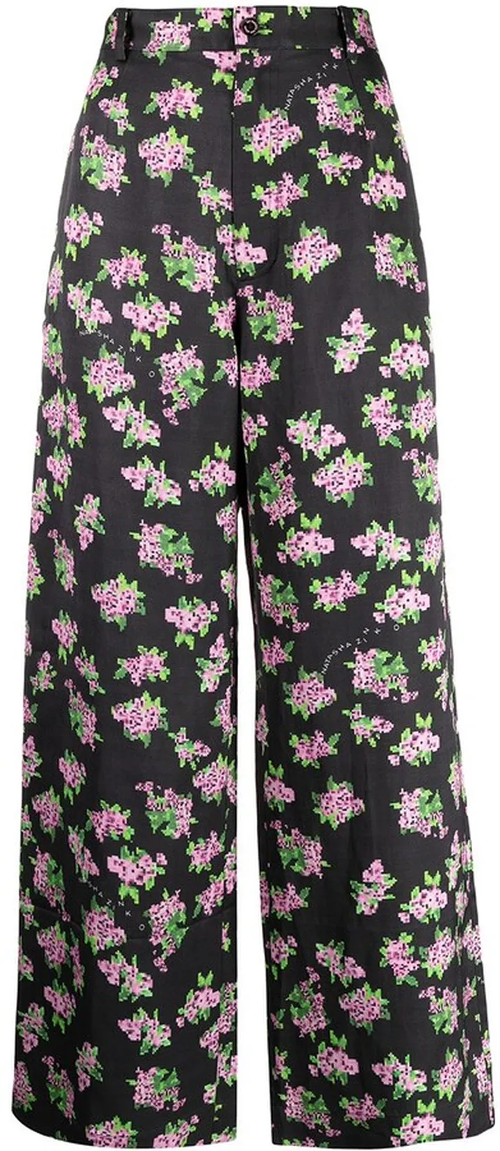 Floral-Print Cropped Trousers