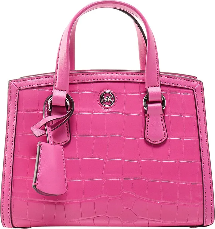 Leather handbag with animalier effect