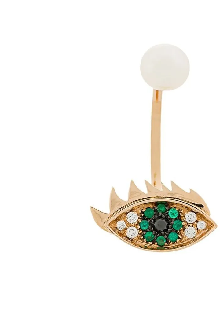 18kt champagne gold Eyes on Me piercing earring
