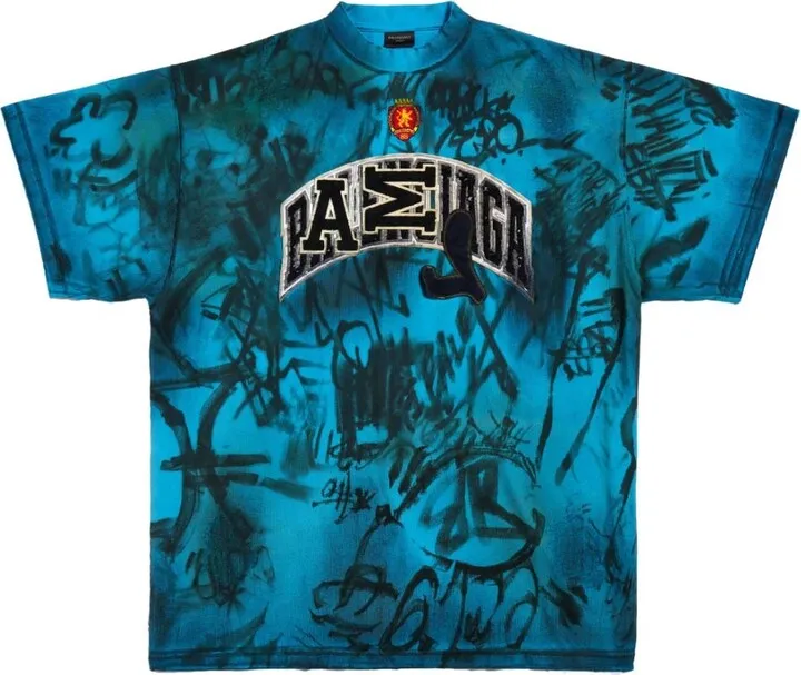 Skater graffiti logo-print T-shirt
