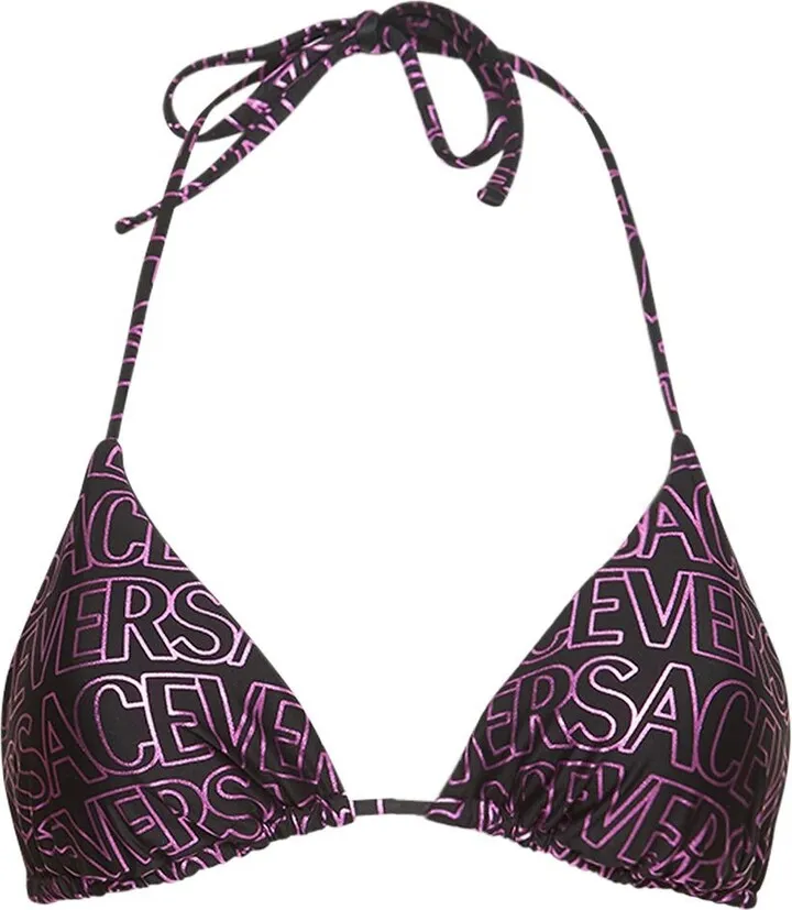 Stretch tech logo bikini top