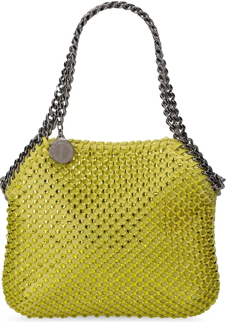 Mini crystal mesh shoulder bag