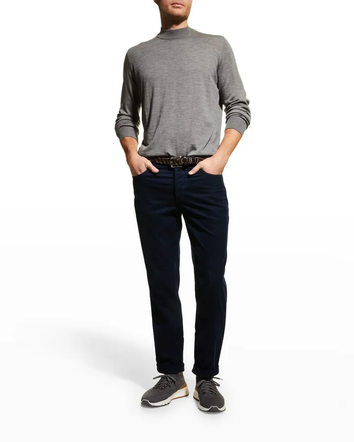 Men's Wool-Cashmere Mock Neck Sweater