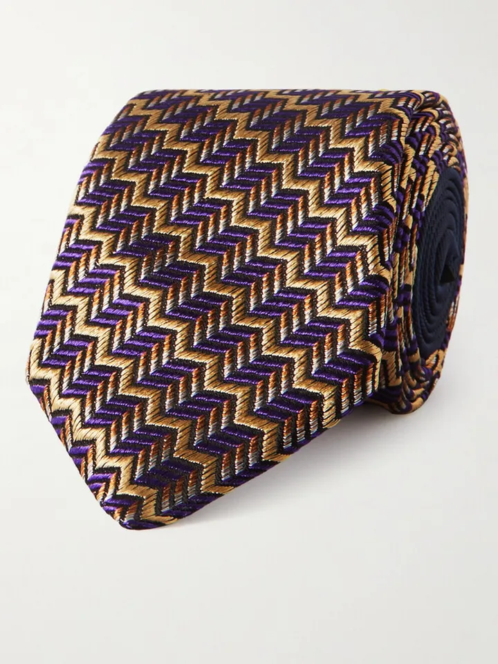 7cm Silk-Jacquard Tie