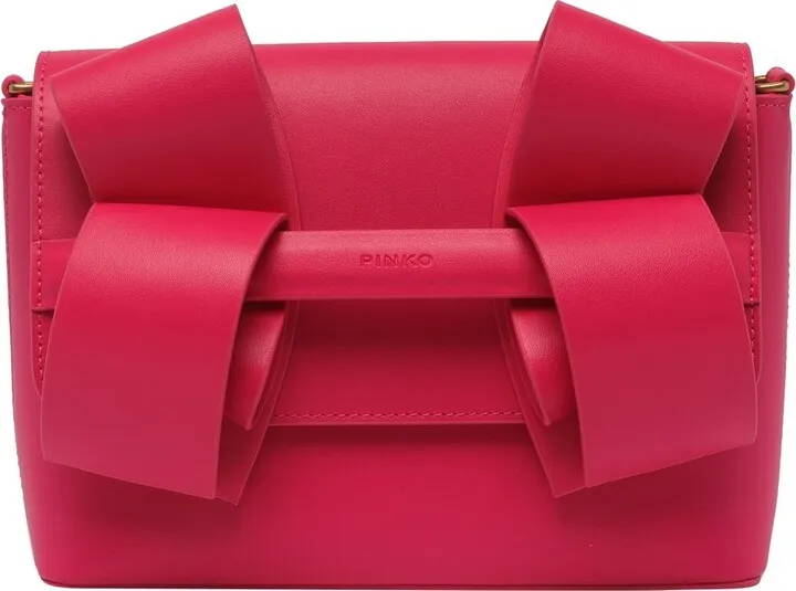 Pinko Logo Embossed Chained Shoulder Bag