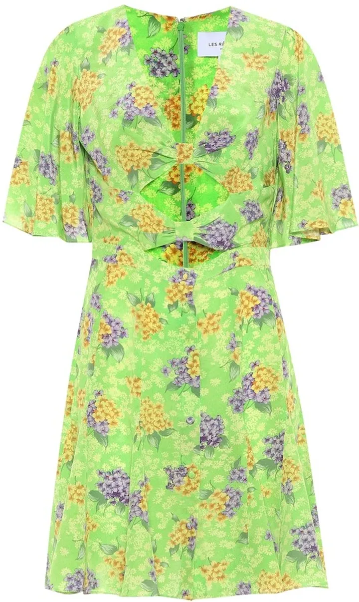 Floral silk minidress
