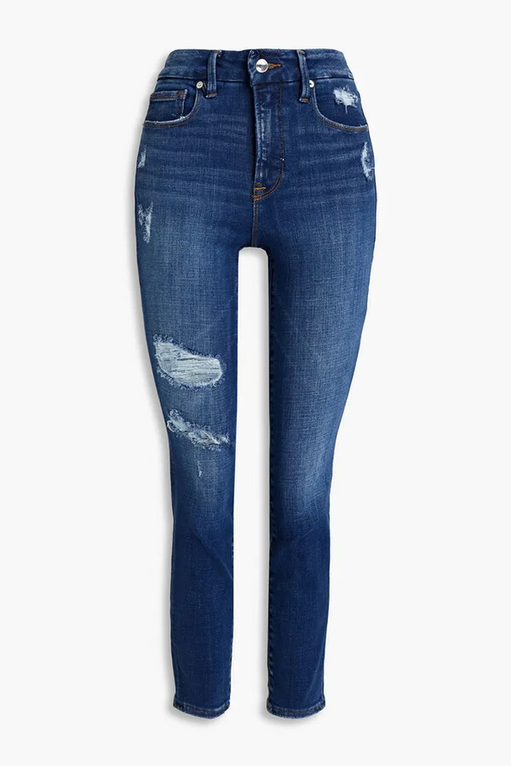 Good Legs distressed high-rise skinny jeans