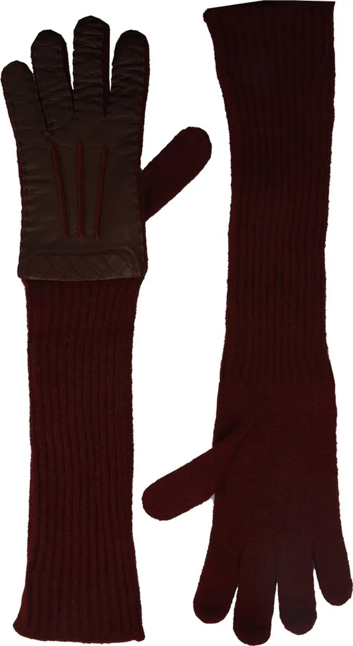 Bottega Veneta Barolo Leather and Wool Gloves 497163-V510A-2241