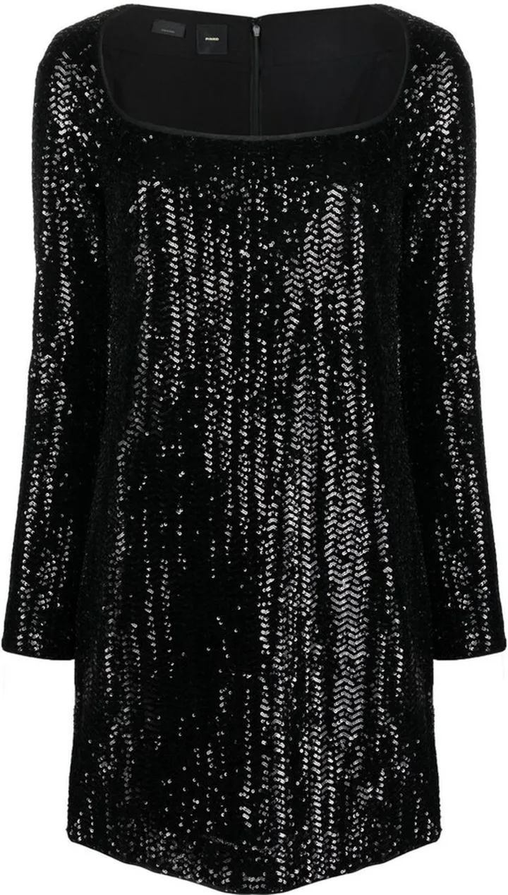 Sequin-Embellished Mini Dress