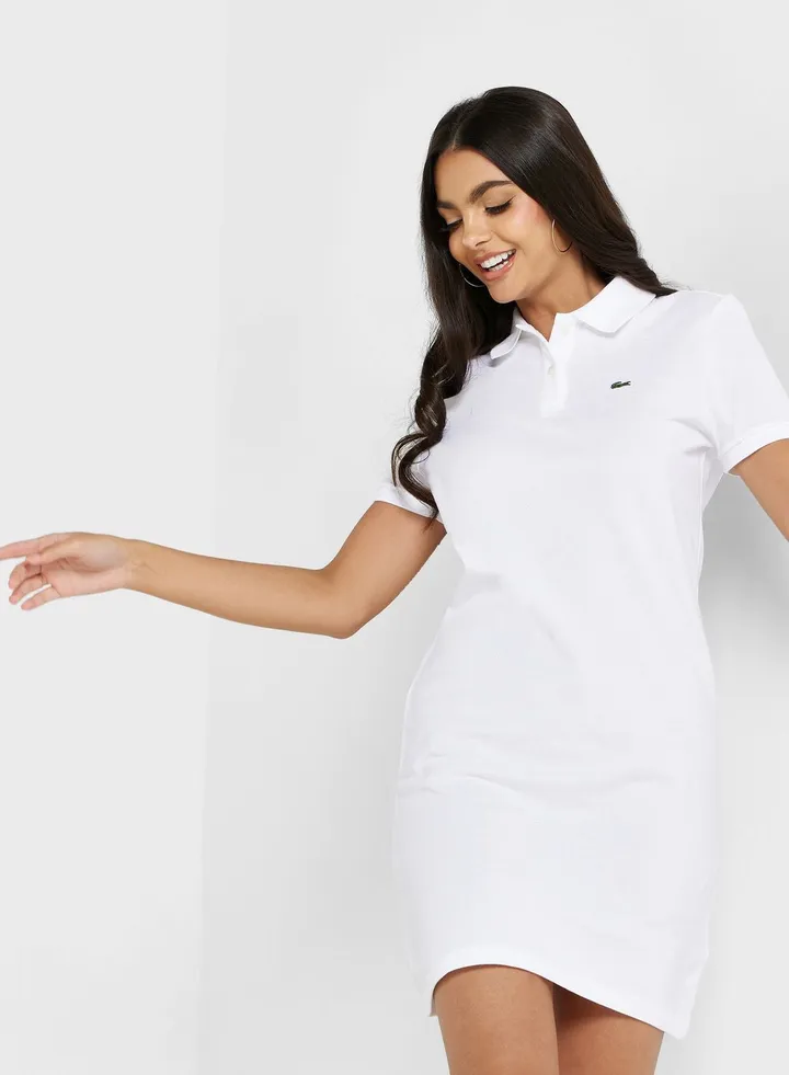 Piqué Knit Polo Dress