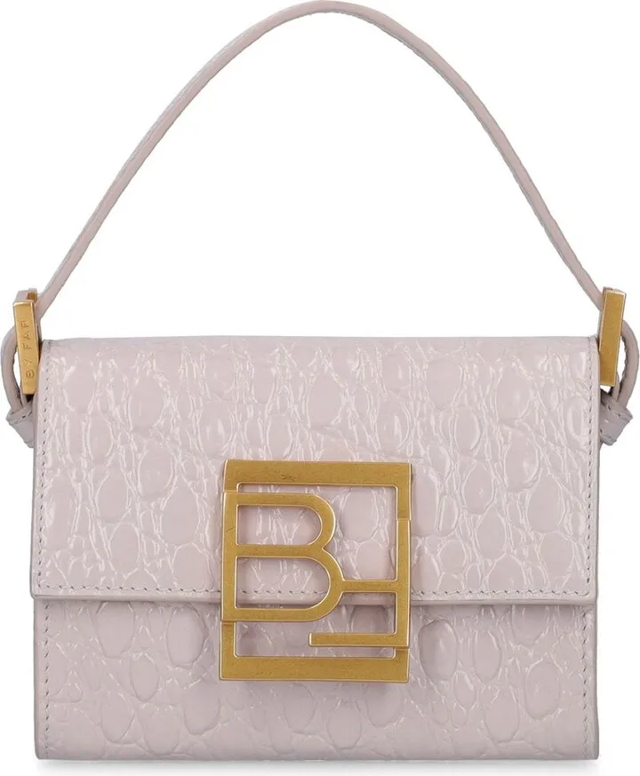 Fran Circolar croc embossed leather bag