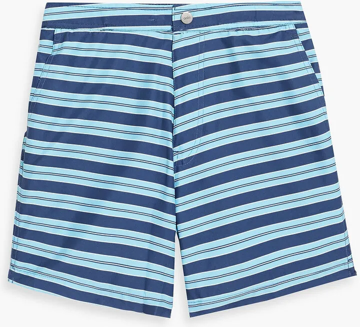 Calder mid-length striped swim shorts