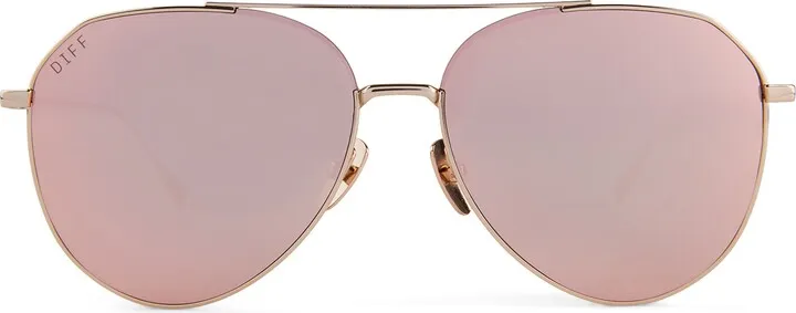 Dash 61mm Mirrored Aviator Sunglasses