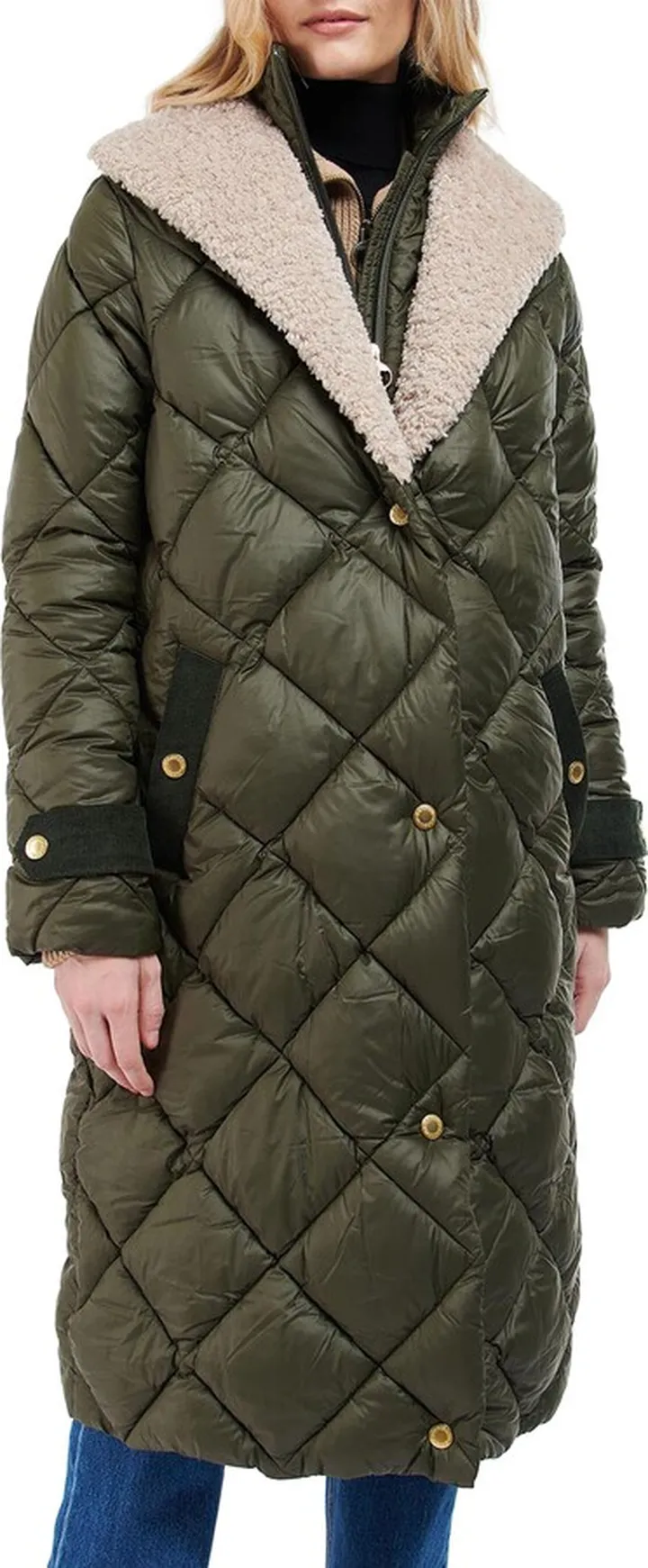 Tolsta Quilted Jacket with Faux Shearling Trim