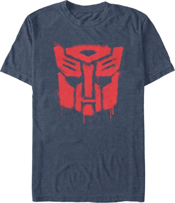 Men's Transformers Autobots Graffiti Logo T-Shirt - Navy Blue Heather - 2X Large