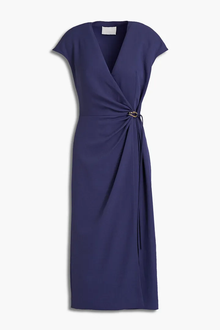 Piqué wrap dress