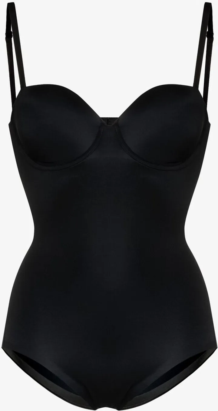 Black Suit Your Fancy Cupped Panty Bodysuit
