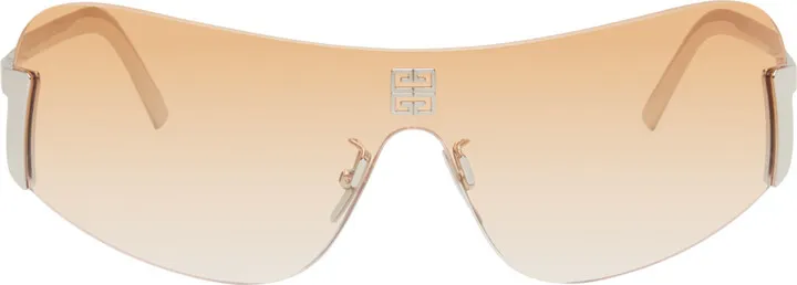 Givenchy Orange Rimless Mask Sunglasses