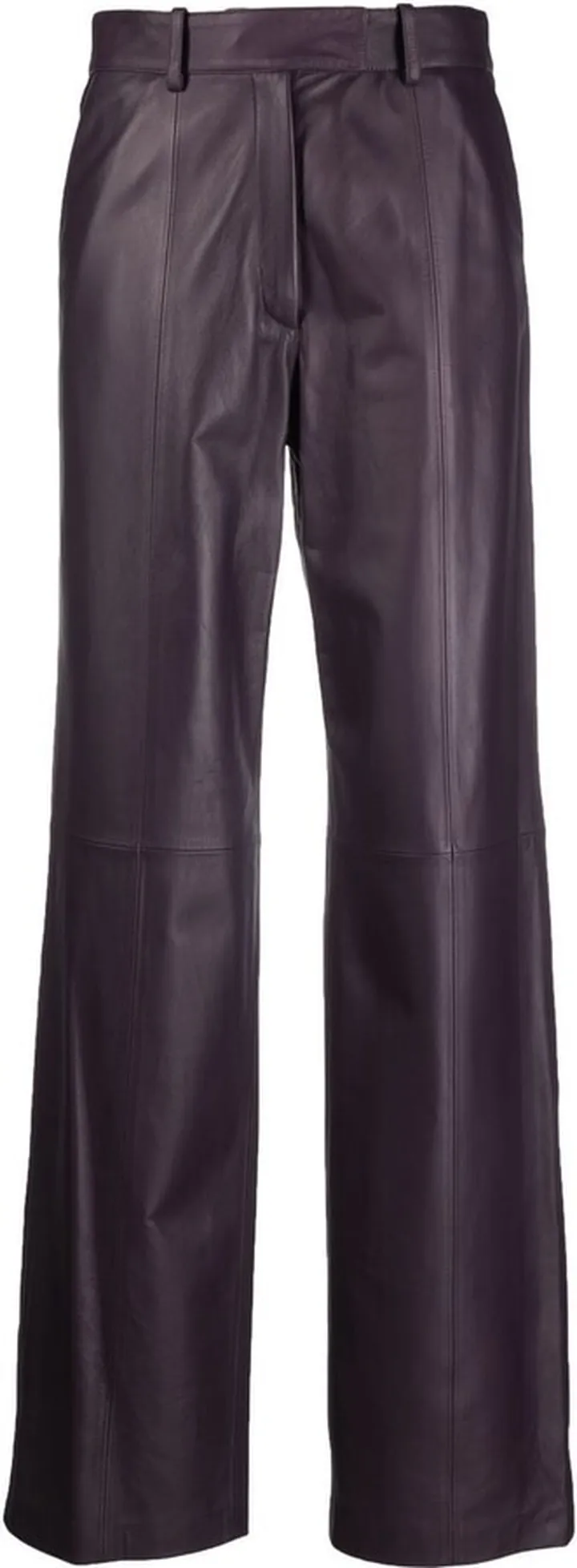 Straight-Leg Leather Trousers