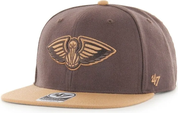 Men's '47 Brown New Orleans Pelicans No Shot Two-Tone Captain Snapback Hat