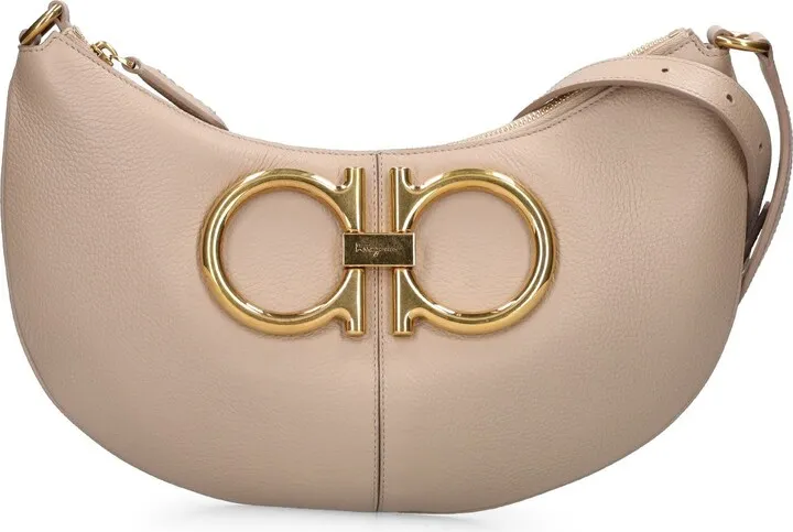Maxi Gancio leather shoulder bag