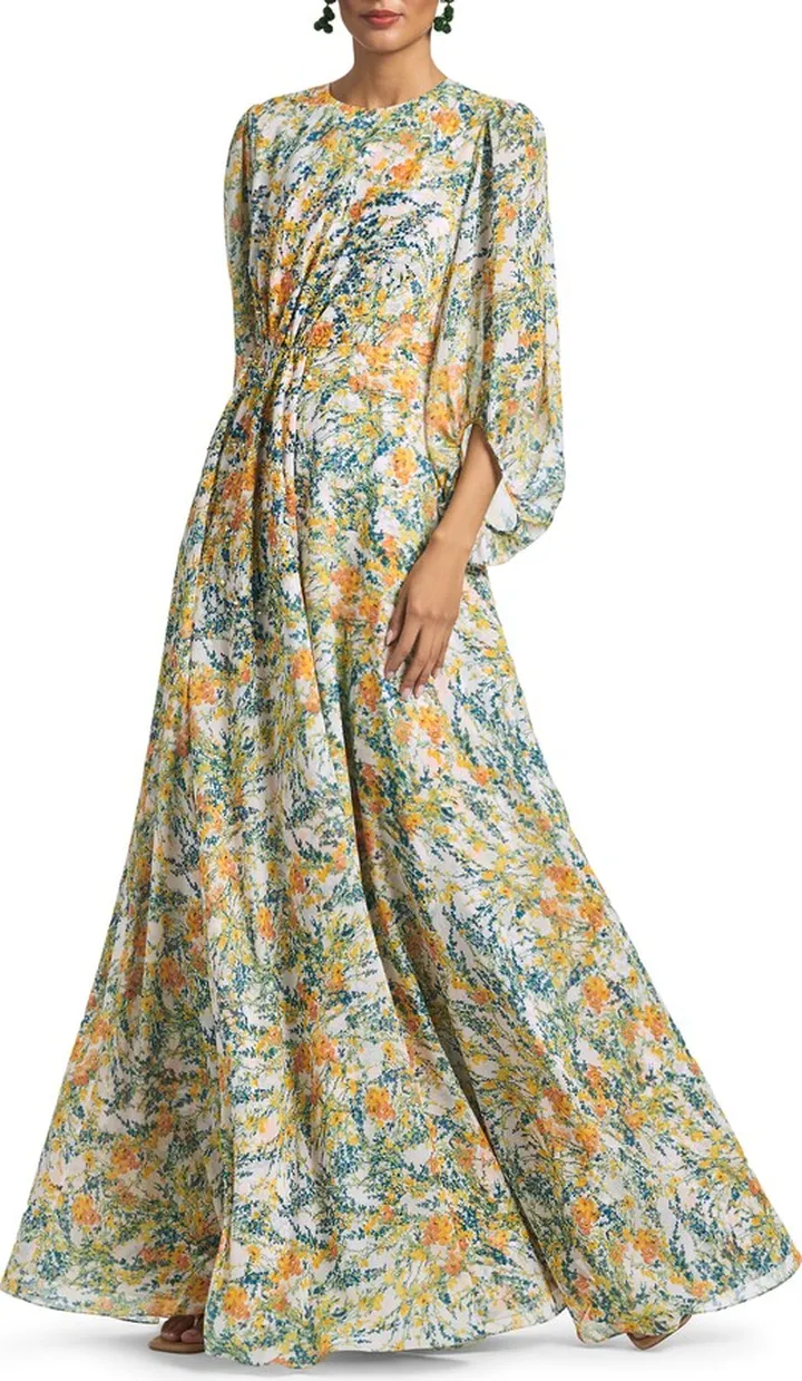 Bianca Floral A-Line Gown
