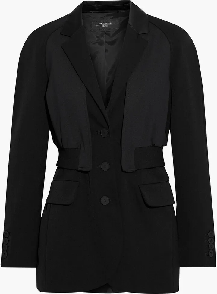 Eliot ponte-paneled twill blazer