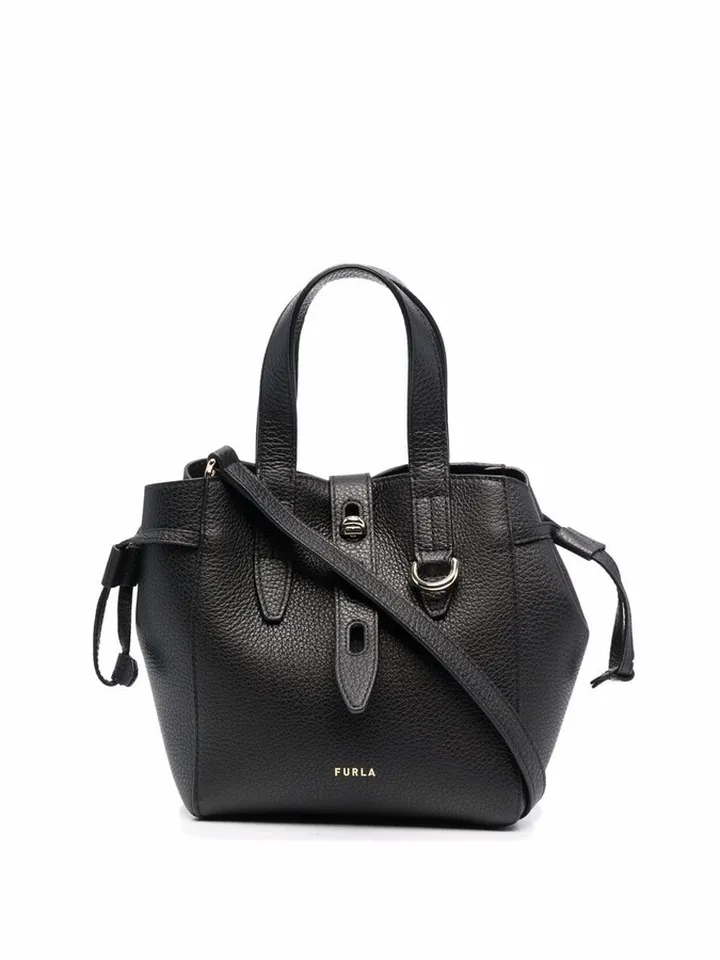 Net mini leather tote