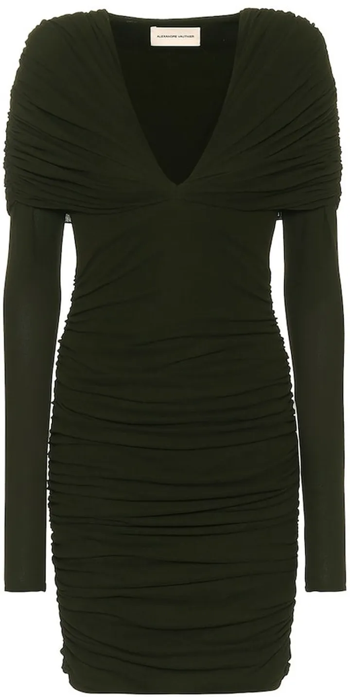 Ruched jersey minidress