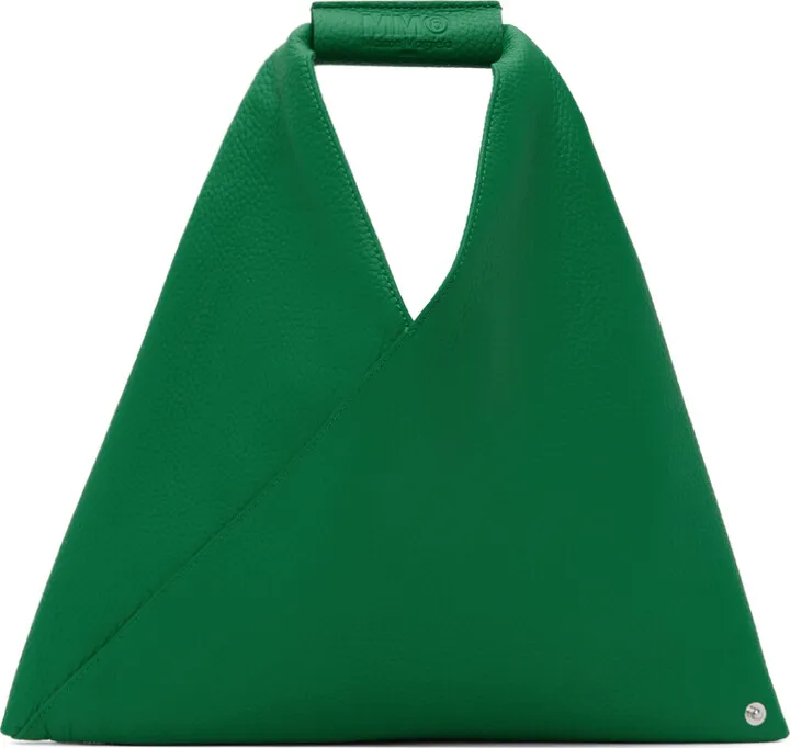 MM6 Maison Margiela Green Mini Triangle Tote