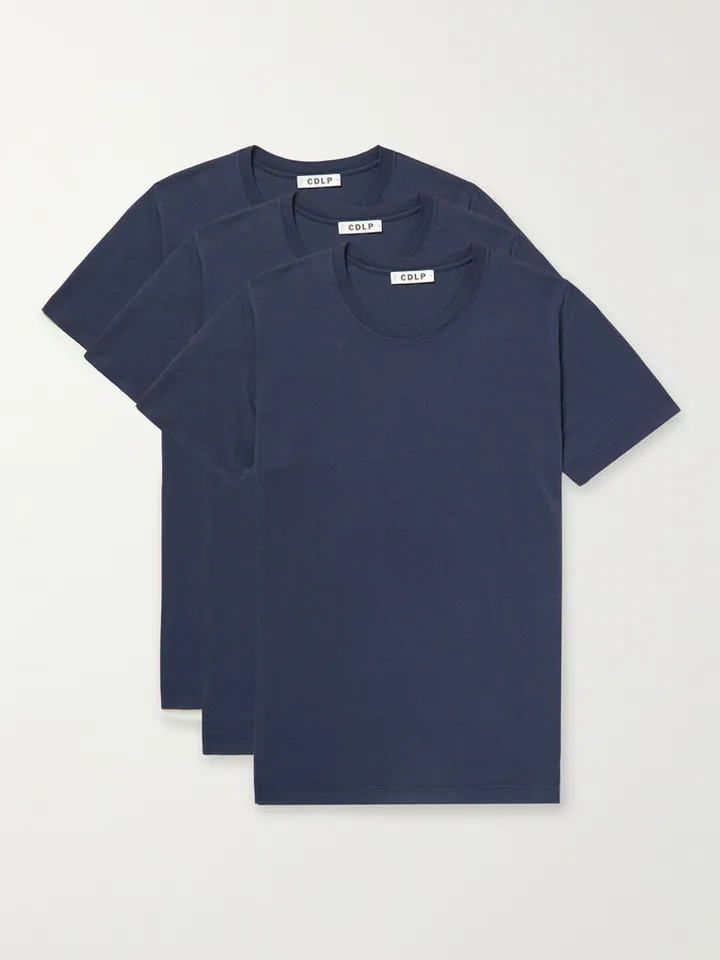 Three-Pack Lyocell and Pima Cotton-Blend Jersey T-Shirts