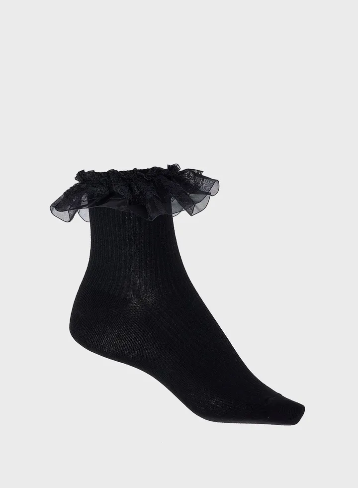 Mesh Frill Socks