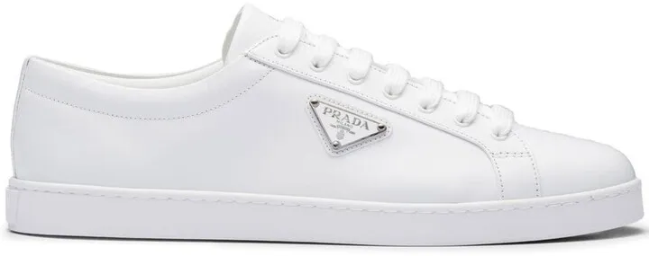 Brushed Leather Low-Top Sneakers