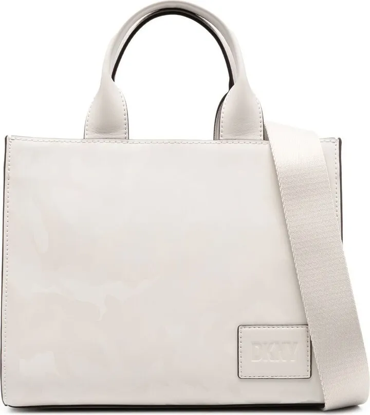 Camouflage-Print Leather Tote Bag