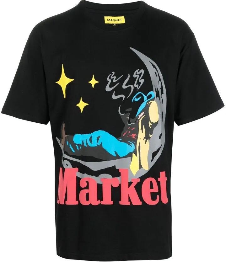 Man On Moon graphic T-shirt