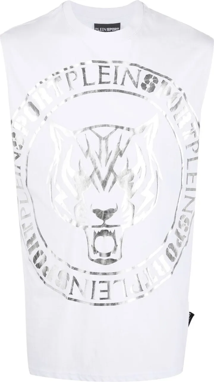 Tiger-Head Logo-Print Vest