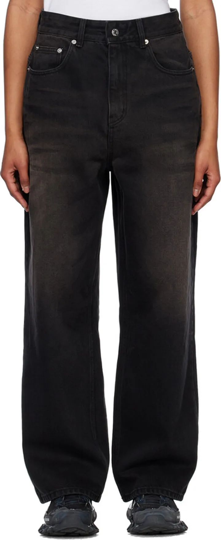 We11done Black Wide-Leg Jeans