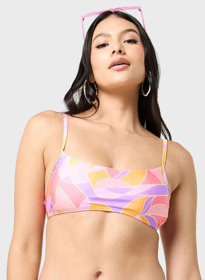 Printed Bikini Top