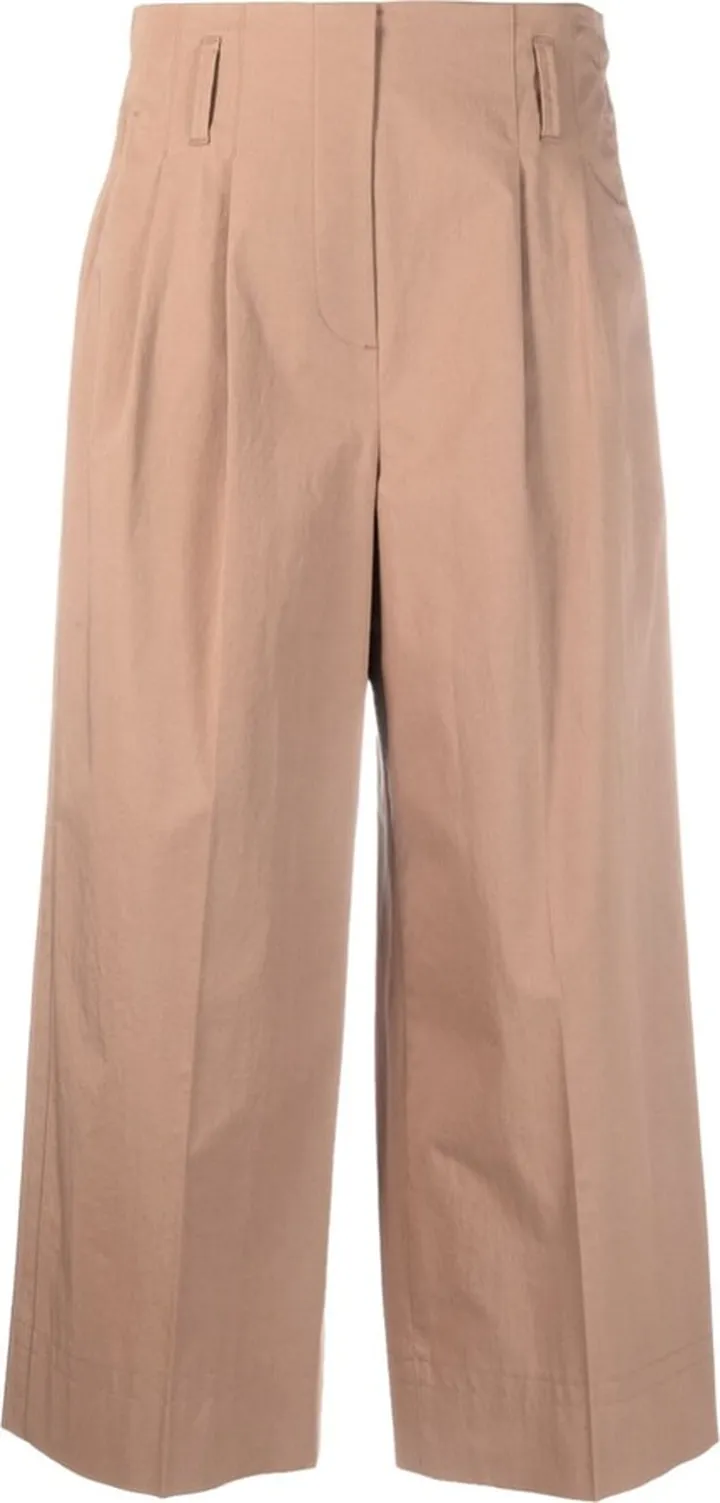 Cropped Wide-Leg Trousers