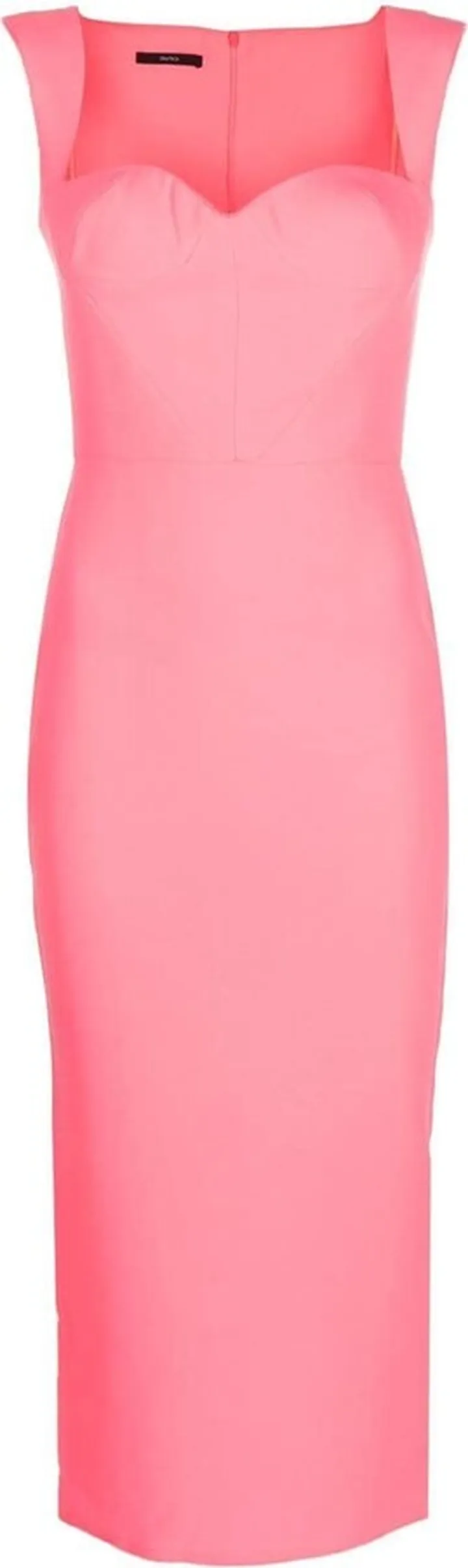 Sweetheart-Neck Midi Dress
