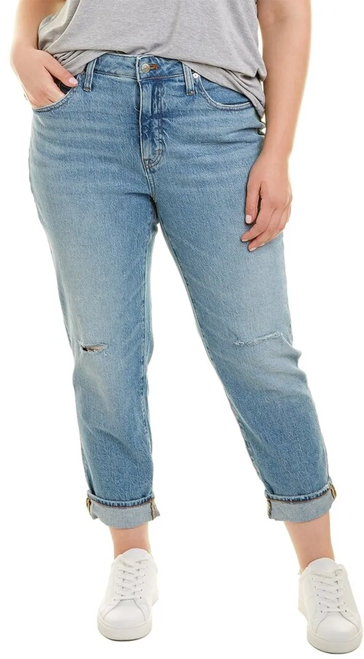 Madewell Plus High-Rise Bilston Wash Slim Boy Jean