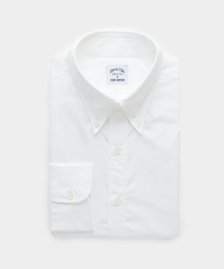 Todd Snyder X Hamilton Wrinkle Free Cotton Dress Shirt In White