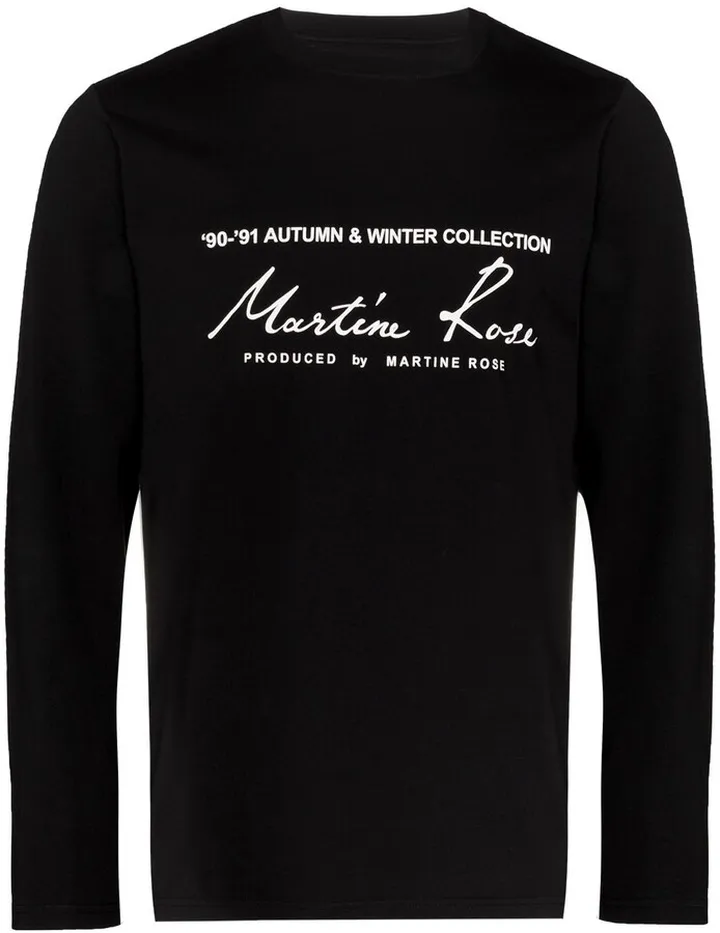 logo-print longsleeved cotton T-shirt