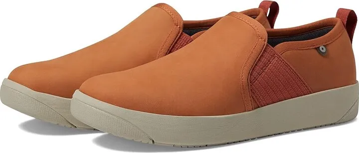 Bogs Kicker Slip-On Elastic Leather (Burnt Orange) Women's Shoes