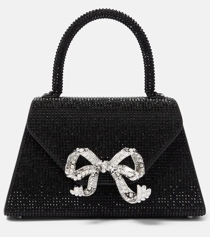 Bow Mini embellished tote bag