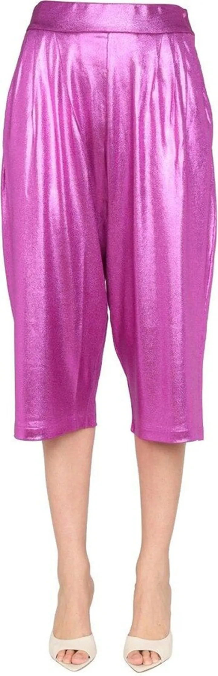 Metallic Effect Bermuda Shorts