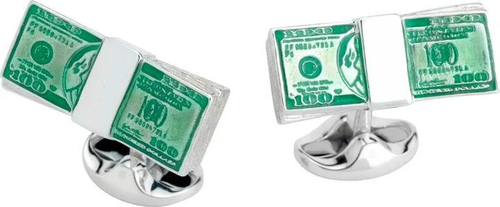 Deakin & Francis - Deakin & Francis Sterling Silver Dollar Bill Cufflinks