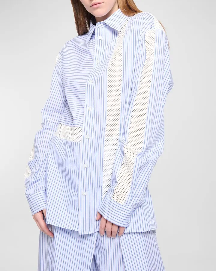 Long-Sleeve Pinstripe Shirt