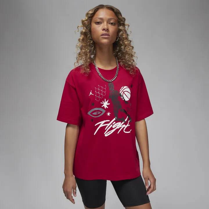 Women's Jordan Boxy T-Shirt in Red