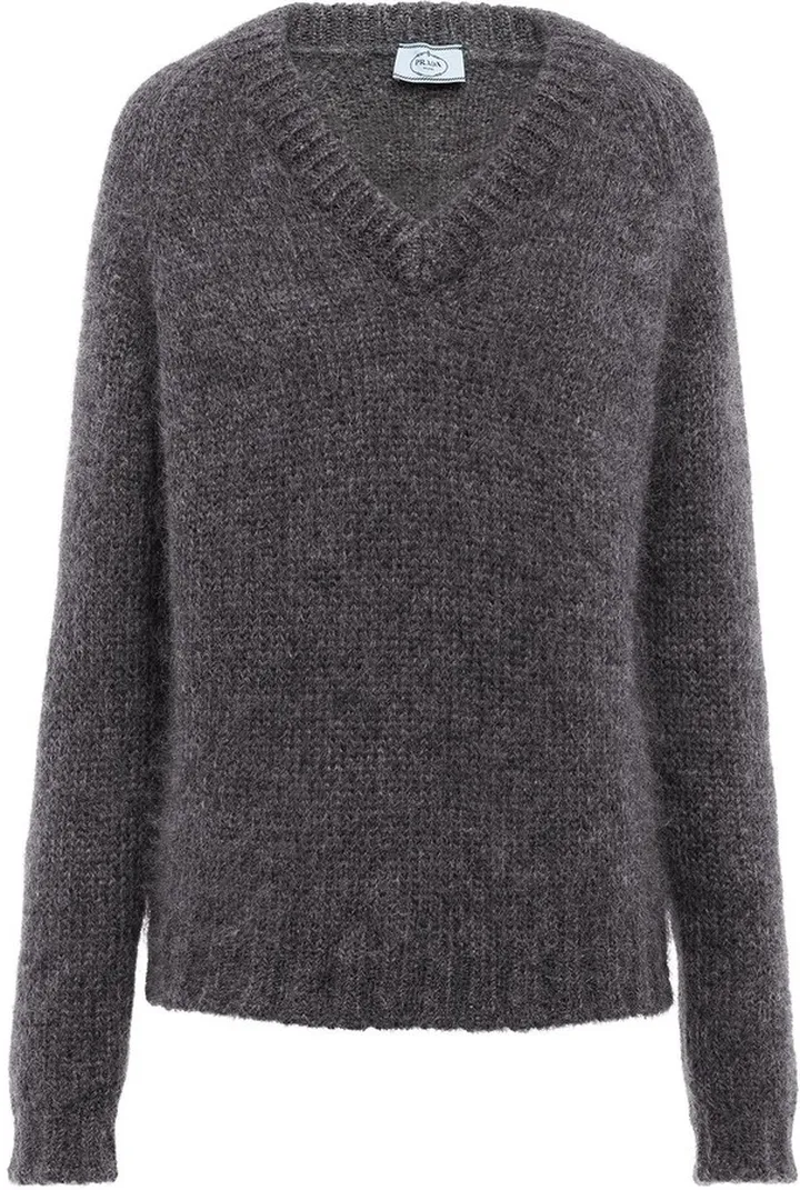 V-neck wool jumper